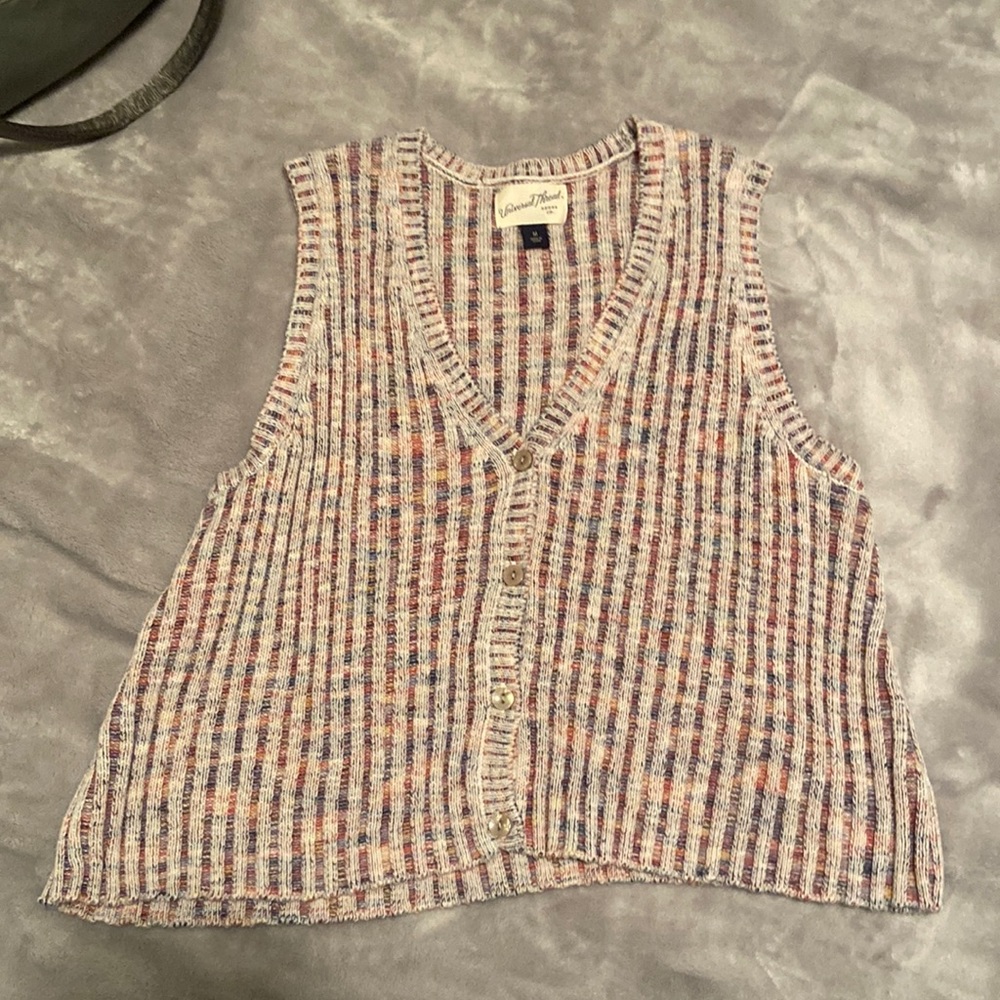 Universal Thread Multithread Ribbed Cardigan Vest - Picture 2 of 4